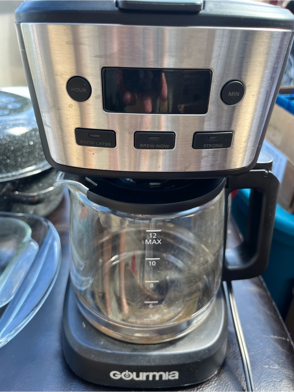 Stainless Steel and Black Drip Coffee Maker - Black